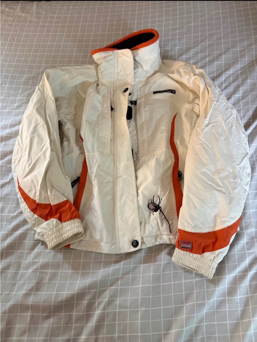 White and Orange Ski Jacket Spyder